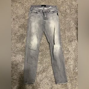 Silver Mazy Skinny Jeans, Gray, size 28